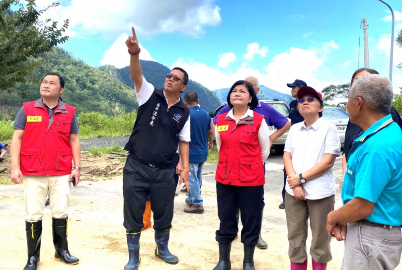 雲林縣長張麗善等人視察古坑鄉草嶺道路及電力修復進度 儘速重現草嶺風華〜