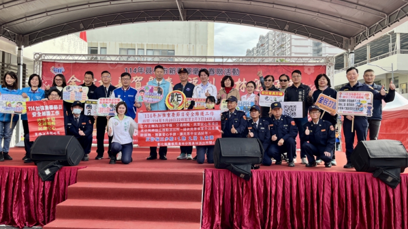 員林警分局與員林市公所攜手防詐宣導。（照片分局提供）