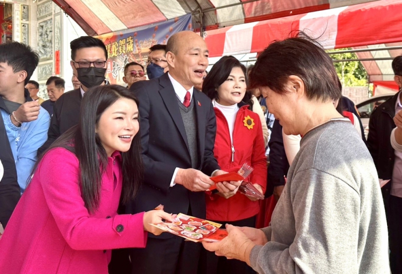 雲林女婿立法院長韓國瑜回西螺娘家 合體縣長張麗善、立委張嘉郡等人展開祈福行程 指雲林就像武當派有後發優勢！