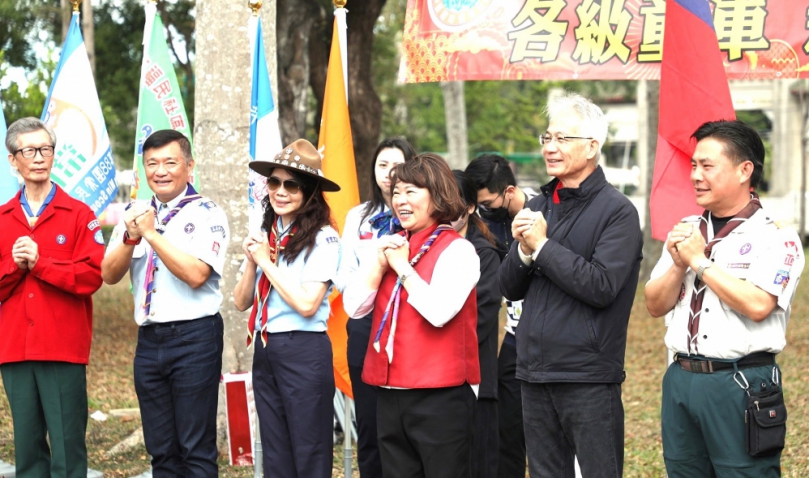 嘉義市各級童軍團舉辦新春團拜 市長黃敏惠等人出席互道恭喜 發放小紅包祝福大家蛇年行大運！