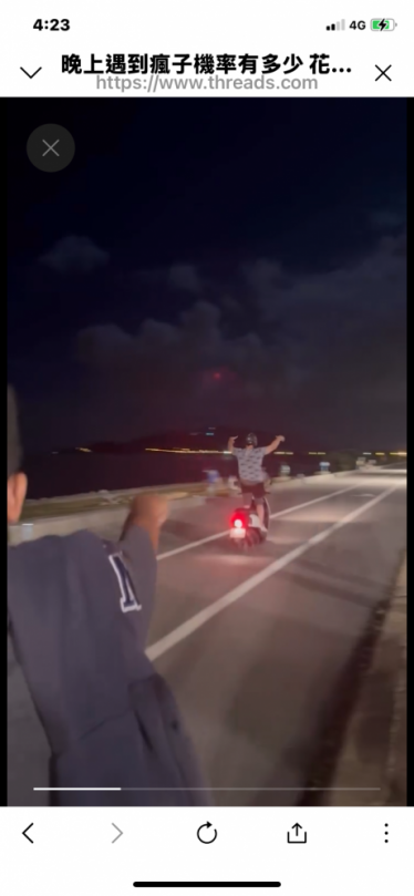 酷炫騎士｜違規駛入自行車道危險駕駛，民眾PO上網，花警通知到案依法究辦！