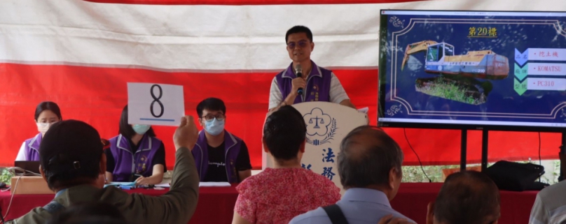 法務部彰化執行分署「卦山法拍市集」。（照片分署提供）