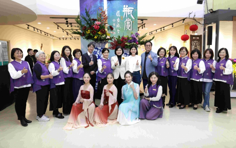 瓶賞—蘊古成今中華花藝特展登場 縣長張麗善、策展人廖敦如理事長等人邀民眾共享花藝之美