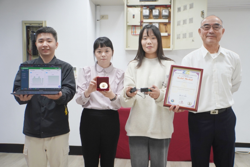 大葉資工系師生勇奪「2025年IIIC國際創新發明競賽」金牌。（照片大葉提供） 　