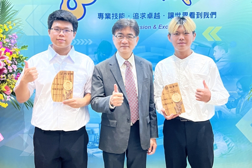 雲林虎科大3名學生考取多張乙級證照展現實務力 榮獲教育部「技職之光」！