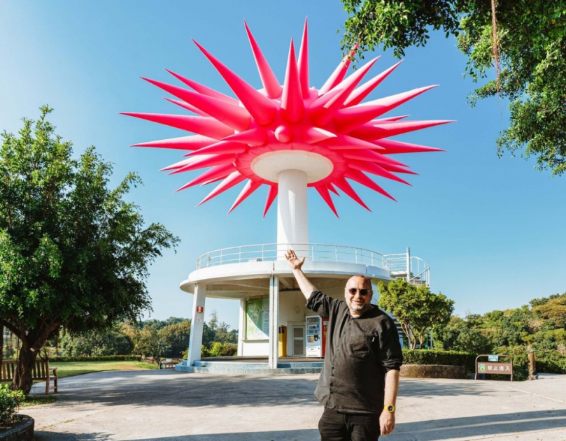 高雄果嶺自然公園出現奇特藝術品陳其邁曝光真相