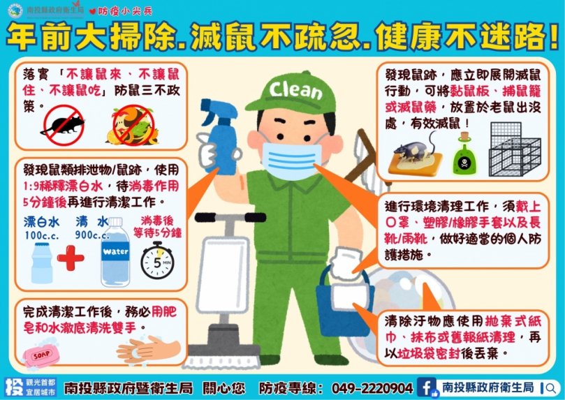 三不原則，讓空間只屬於你，不「鼠」於牠！ 5要6不！預防新型A型流感