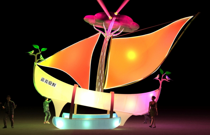 「世界航道」大帆船領航 「嘉義優鮮」燈區閃耀2026台灣燈會！