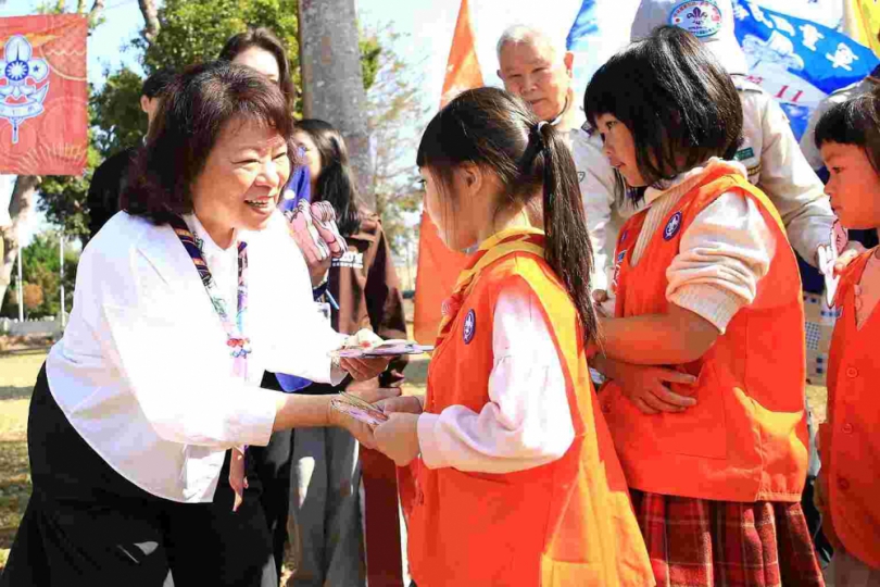 嘉義市童軍團新春團拜 市長黃敏惠祝賀馬力全開 期盼深化品格教育與國際視野！