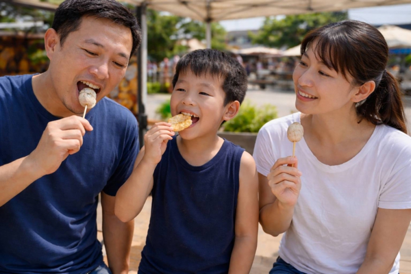 台泥綠能進駐嘉義燈會品嚐綠能美味 漁電共生鱸魚丸、蝦餅首度亮相