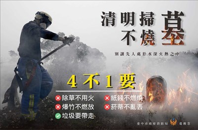 清明掃墓慎終追遠 消防局籲4不1要阻林野火災 守護公共安全