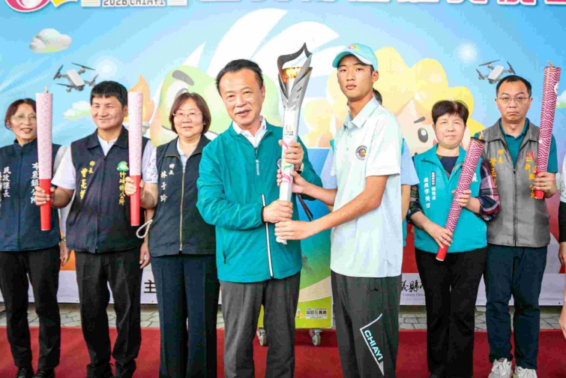 115年全中運聖火駐火 嘉邑城隍廟贊助嘉義健兒暨授旗儀式 後續1周聖火將巡迴嘉縣18鄉鎮市 全中運開幕進入倒數！