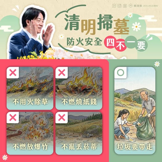 賴清德總統清明節提醒落實「四不一要」 高哲翰講座教授點評