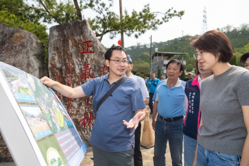 縣府與國姓公所合作綠美化楞嚴宮周邊 打造新亮點