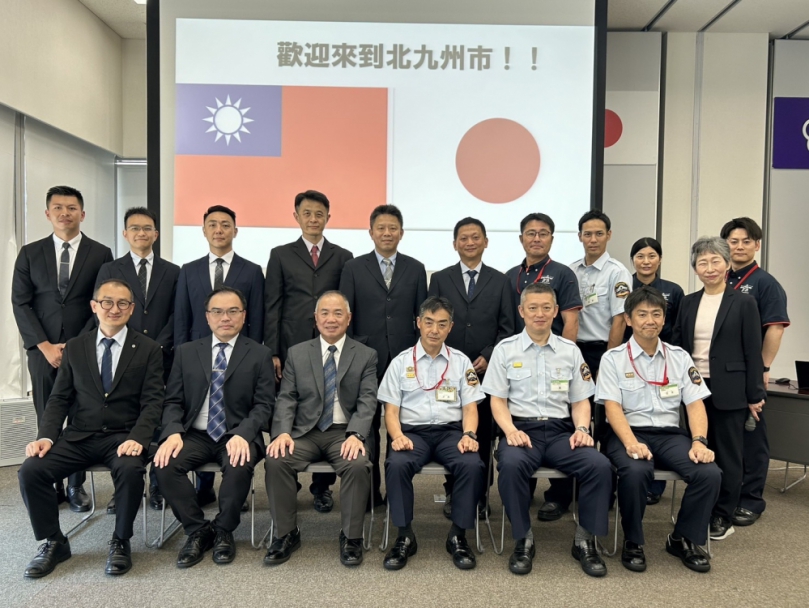 深化台日消防合作!中市消防局長孫福佑率隊赴北九州市汲取防救災量能