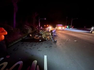 手推耕耘機、普重機車｜加路蘭遊憩區入口處車禍，騎士受傷送醫！