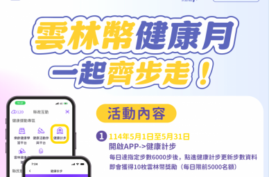 「簡單參與、持續累積、每日有感」〜雲林縣以「健康計步」活動串聯數位治理與全民運動力 走出健康也走進未來！