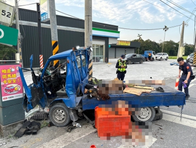 2死2傷｜光復鄉小貨車猛撞號誌桿，後車斗2人飛脫而出慘亡，車上放置4把無照獵槍及尚待調查的野生動物一批！