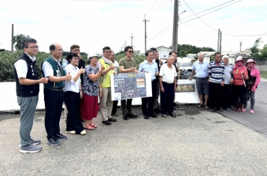 雲林褒忠馬公厝大排馬鳴村段老舊破損護岸 立委劉建國：爭取經濟部水利署核定1.45億即將施工改善！