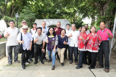 洪醒夫文學紀念公園「主題及文學廊道」，落成啟用。（照片縣府提供）