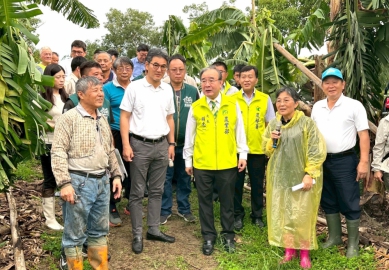 丹娜絲颱風重創雲林 立委劉建國邀農業部次長胡忠一等人會勘農損 要求大宗作物、大片損害「免現勘」從速救助!