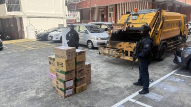 高雄警方荷槍實彈押送市值逾千萬毒品焚毀
