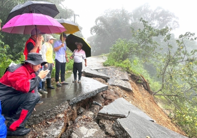 連日大雨重創雲林林內山區 坪頂道路坍塌成孤島 立委劉建國籲中央加速經費支援修復!