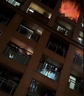 深夜惡火降臨九樓住處    男子受困陽臺活被燒死