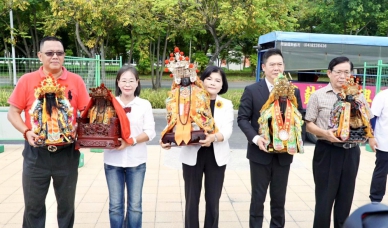 114全國運動會迎神駐駕儀式 雲林縣長張麗善、議長黃凱等人祈求賽事圓滿順利〜