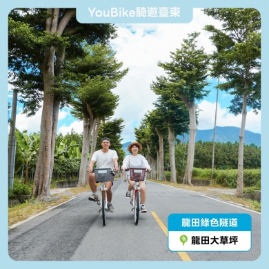 YouBike騎乘補助｜臺東限定，至114年12月31日止，無論是YouBike 2.0或YouBike 2.0E，前30分鐘皆可享5元補助。
