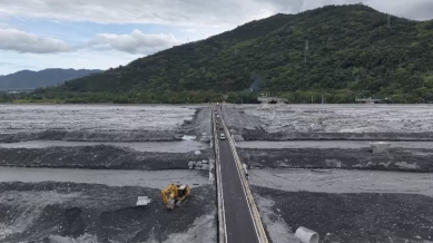 風神颱風虎視眈眈｜馬太鞍溪橋臨時便道，不排除實施預警性封閉管制！