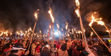 清境火把節24日晚間登場　吸引遊客熱情參與