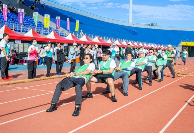 彰基「129年院慶運動會」，加油聲此起彼落。（照片彰基提供）