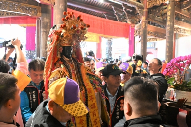南瑤宮大整修第一期工程完竣,媽祖入火安座。(照片縣府提供)
