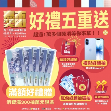 2026嘉義市年貨大街2/6起盛大開幕！ 五重好禮拚買氣