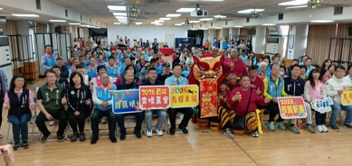 員林新春團拜，代理市長賴致富，祝福大家馬上致富。（照片記者林碧珠攝）