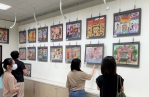台中市東勢地政事務所展在地學童畫作　 勾勒山城人文風情