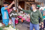 台中市長候選人蔡其昌拜訪沙鹿共有零售市場攤商  蔡其昌批盧秀燕是不認真的市長