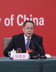 大陸中央政策研究室副主任田培炎說明中國共產黨全黨要深刻領悟「兩個確立」的決定性意義