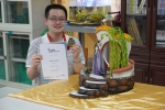 新加坡國際廚藝大賽，大葉陳奕廷獲金牌。（照片大葉提供）