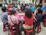 端午節前夕，大村鄉公所辦桌，宴請168名低收家庭。（照片記者林碧珠攝）