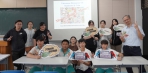 義峰高中師生參訪大葉休閒系。（照片大葉提供）