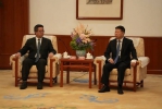 中共中央台辦、國務院台辦主任宋濤在天津會見即將接任國民黨副主席的馬英九基金會執行長蕭旭岑