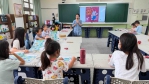 福德學童在校內靜思書軒，推動深度閱讀饗宴。（照片福德提供）