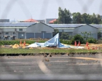 空軍T-34C初級教練機失事第二天空軍赴「伯公廟」祈福