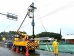 巴威颱風一度造成雲林停電戶數逾8千多戶 經台電雲林區處竭力搶修 今晚9點前全面復電!