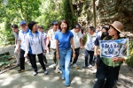 埔里觀音瀑布8月11日重新對外開放 首日即吸引大批遊客